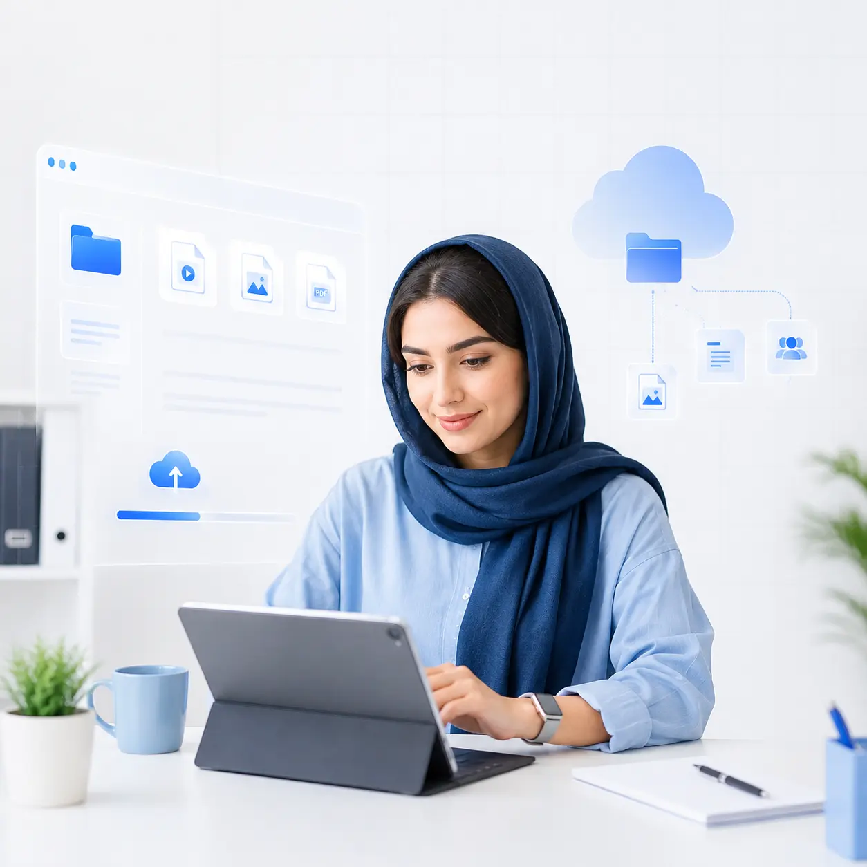 نمای فضای ابری و مدیریت فایل در فضا باکس