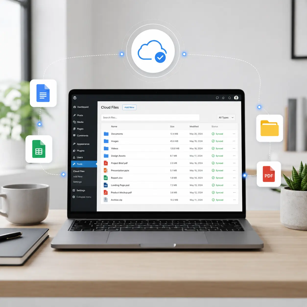 افزونه WordPress فضا باکس برای مدیریت فضای ابری و فایلها